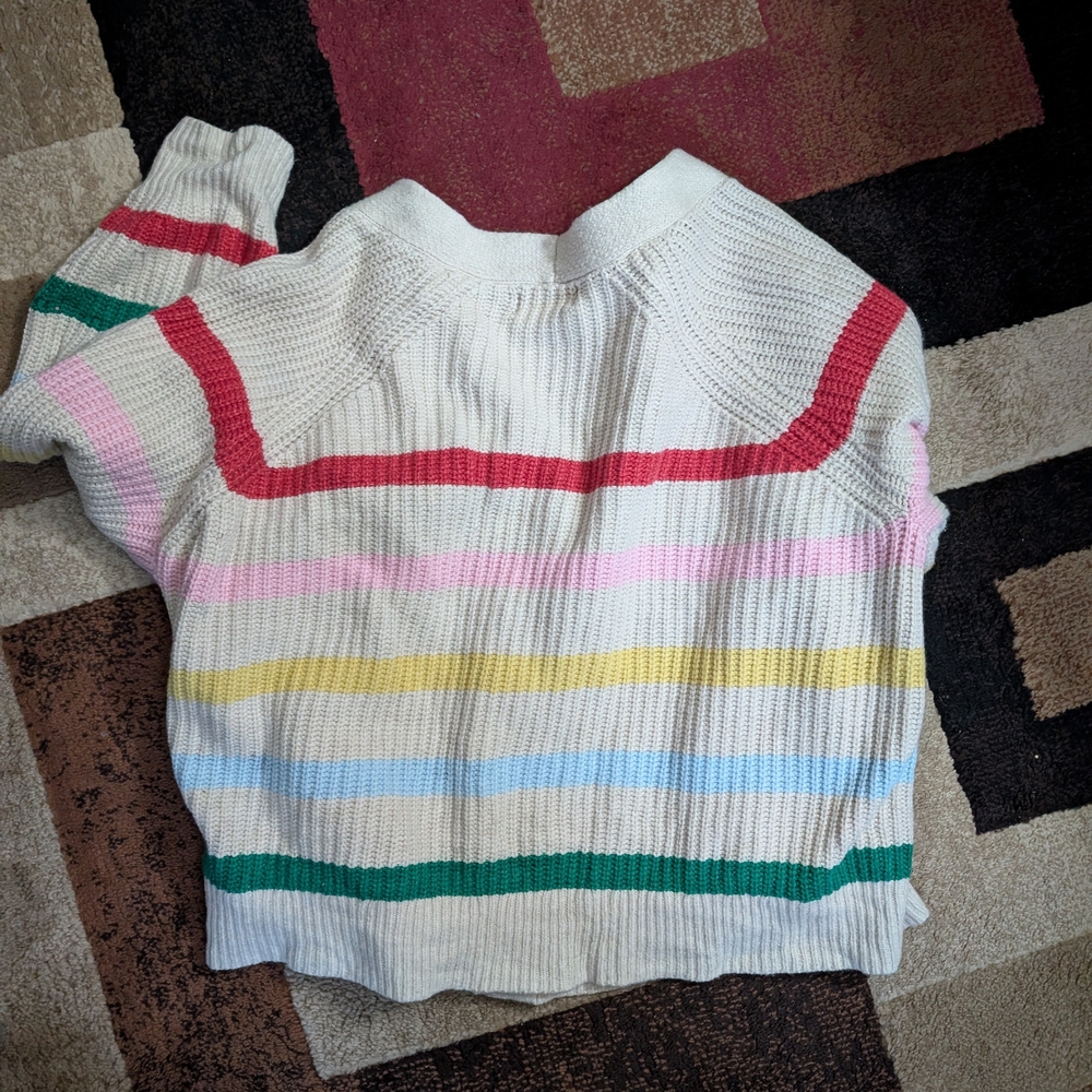 Old Navy Women's Sweater with Colorful Stripes